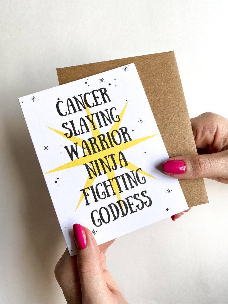 Cancer Fighter Card Cancer Warrior Cancer Get Well Card Cute Get Well GiftSupport Card Cancer Encouragement Care Package image 1