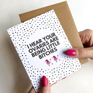Tarjeta de cáncer de ovario Regalo divertido para ella Paquete de cuidados para el cáncer Tarjeta de apoyo para el cáncer de ovario para mamá Humor sobre el cáncer Tarjeta de empatía Quimioterapia