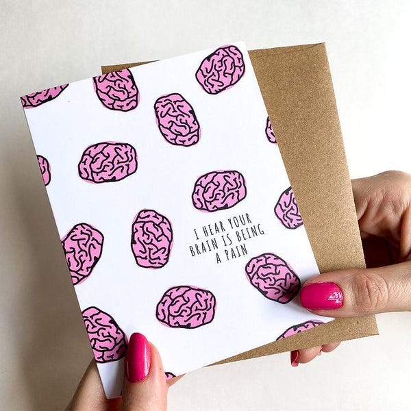 Funny Brain Cancer Card, Brain Surgery Care Package