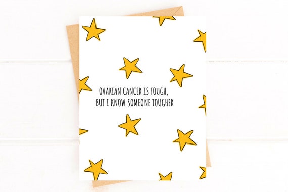 Ovarian Cancer Card Funny Cancer Gift For Her Care Package For Cancer Ovarian Cancer Support Card For Mom Cancer Humor Empathy Card Chemo