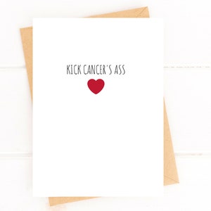 Cartão Engraçado de Câncer Kick Cancer's Ass Get Well