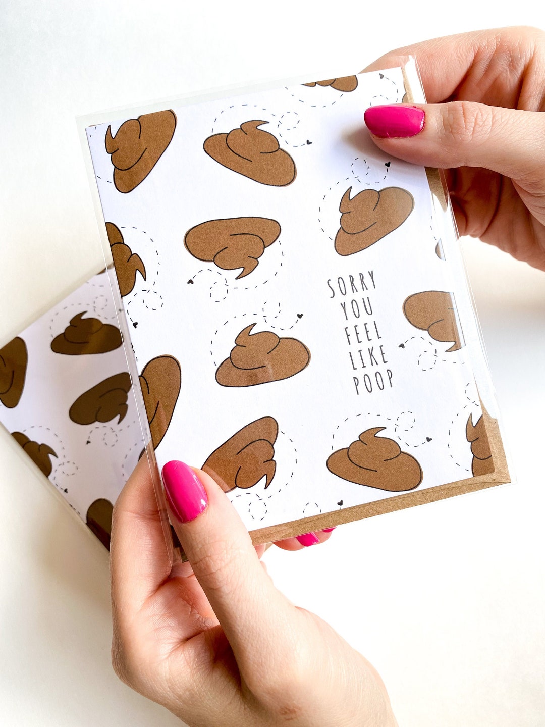Sorry You Feel Like Poop Card Funny Get Well Card for Him Card for Her