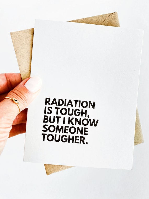 Radiation Tough Get Well Card, Cancer Support