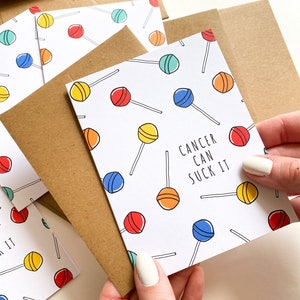 Carte Cancer peut le sucer Carte Cancer de guérison rigolote Cadeau mignon de guérison