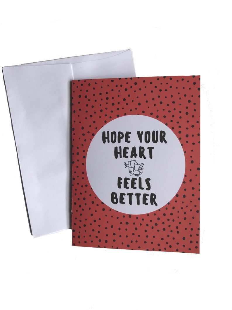 Heart Attack Card Get Well Card Heart Cancer Etsy
