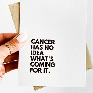 Tarjeta contra el cáncer Tarjeta divertida para el paquete de atención contra el cáncer