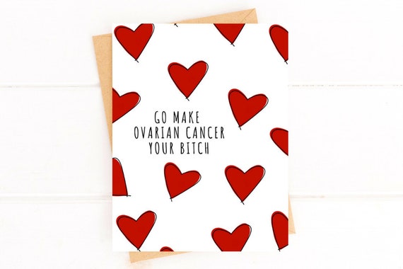 Ovarian Cancer Card Funny Cancer Gift For Her Care Package For Cancer Ovarian Cancer Support Card For Mom Cancer Humor Empathy Card Chemo