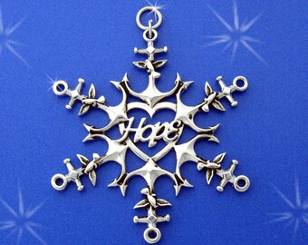 Nautical Hope Snowflake SnowWonders® ornament , Anchor Ornament, Anchor & Dove Hope Snowflake, Delta Gamma, Adoption Snowflake
