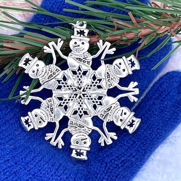 Irish Shamrock Snowman SnowWonder® Snowflake Ornament, 5801, Irish Celtic Snowman,Shamrock Snowman, Snowman Package Decor, Christmas Decor