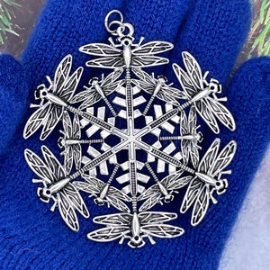 Dragonfly SnowWonders® Snowflake Ornament, 6058  Scottish  highlander Beautiful Celtic Ribbon Of Life Dragonfly
