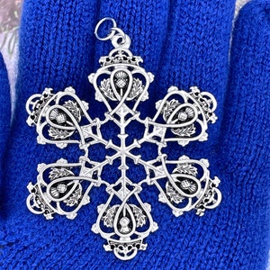 Scottish Thistle & Luckenbooth SnowWonders® Snowflake Christmas ornament (SW6056) Scottish Christmas Ornament