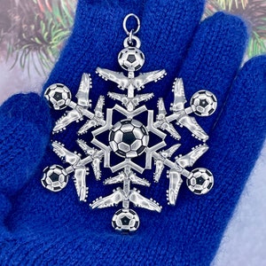 Soccer SnowWonder® Snowflake Themed Ornament, 6061