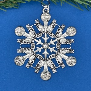 Golf Ornament Snowflake SnowWonders®  Scottish golf Ornament, 5209, personalized & custom Father's Day Golf Gift, Golf Lover Gift