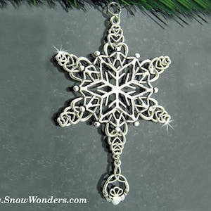 Celtic Family Christmas Ornament Trinity Claddaugh SnowWonders®(60151) Snowflake Ornament personalized & custom Ornament, family Ornament