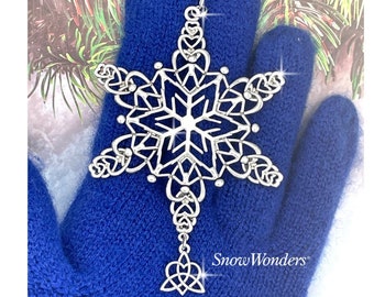 Sister Knot Celtic SnowWonders® Ornament, Celtic Snowflake Ornament, (6052Sisterknot SW), family Ornament