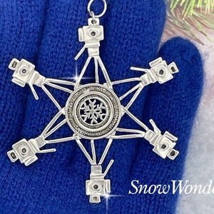Photographer SnowWonders® Snowflake Ornament, (5331)Camera Ornament,Photographer Gift,Antique Camera, Retro Vintage Camera,Photography Lover