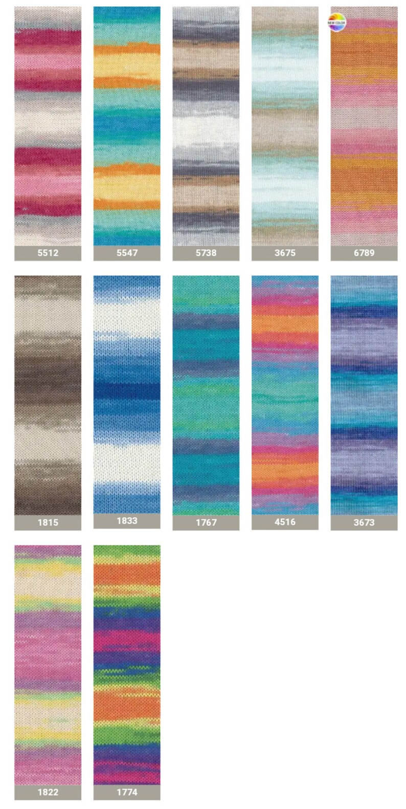 baby yarn bikini yarn Free fast shipping 13 skeins Alize Bahar batik knitting yarn Crochet yarn 100/% mercerized Cotton