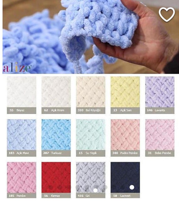 Alize Puffy Blanket Yarn Velvet Yarn Easy Knitting Yarn No Hook No Neddle New Yarn Puffy Puffy Yarn Pattern Pattern Yarn Baby