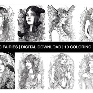 Gothic Fairy Coloring Pages for - Il 300x300.4793063188 Gari 