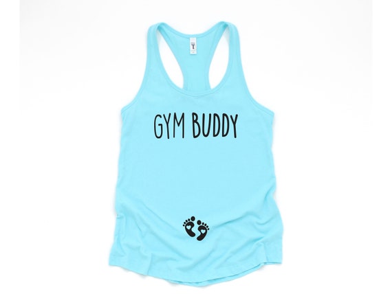 Pregnancy Announcement Shirt Pregnancy Workout Tank Pregnant Tank Pregnancy Gift Gym Buddy Tank Top Maternity Workout Tank