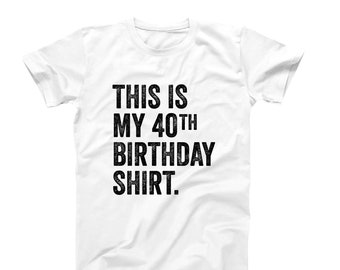 My Husband Is 40 Shirt, Funny 40th Birthday Gift for Husband, Mens 40th Birthday Shirt, This Is My 40th Birthday Tee
