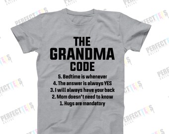 Funny Grandma Shirts, the Grandma Code Tee, Best Grandma Shirt