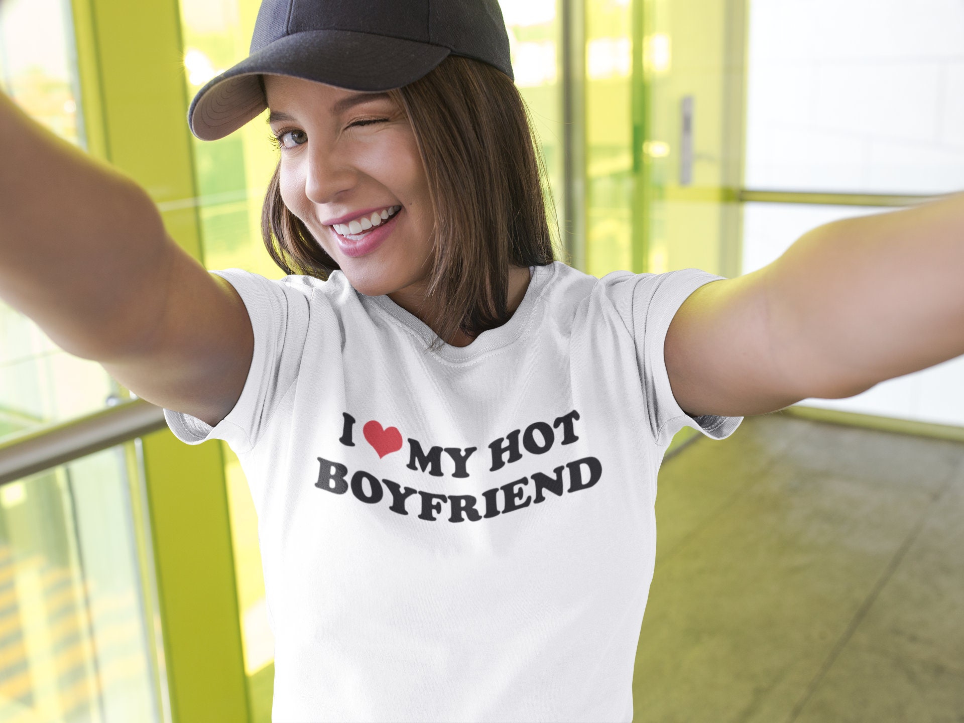 Discover I love my hot boyfriend shirt, I love my boyfriend, I heart my hot boyfriend shirt