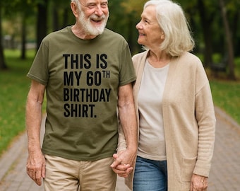 This Is My 60th Birthday Shirt – Funny 60th Birthday Gift for Men, 60th Birthday Party Outfit, Senior Birthday Tee, Over the Hill Shirt