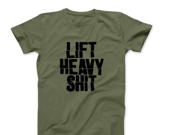 Lift Heavy Shit Workout T-shirt Motivational Gym Shirt - Etsy