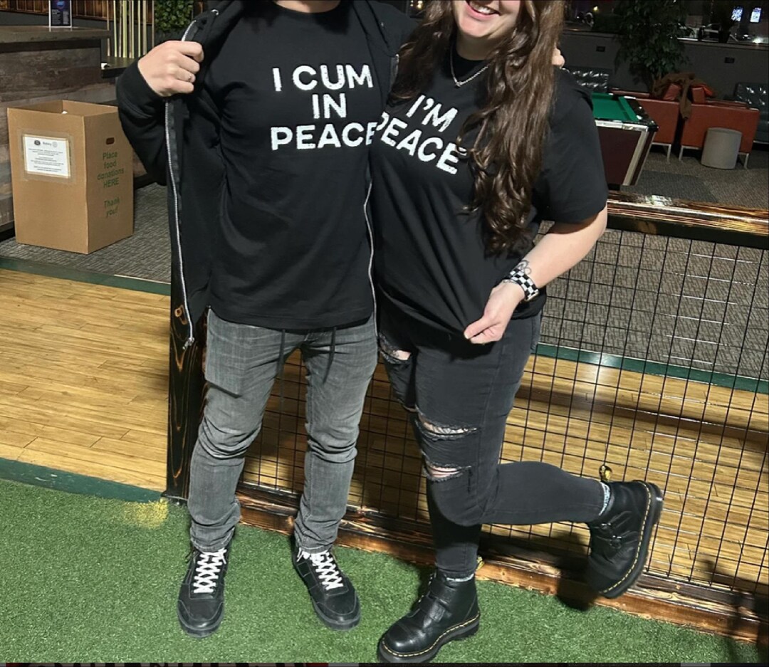 I Cum in Peace, Unisex T-shirt, Funny Matching Couples T-shirt, I