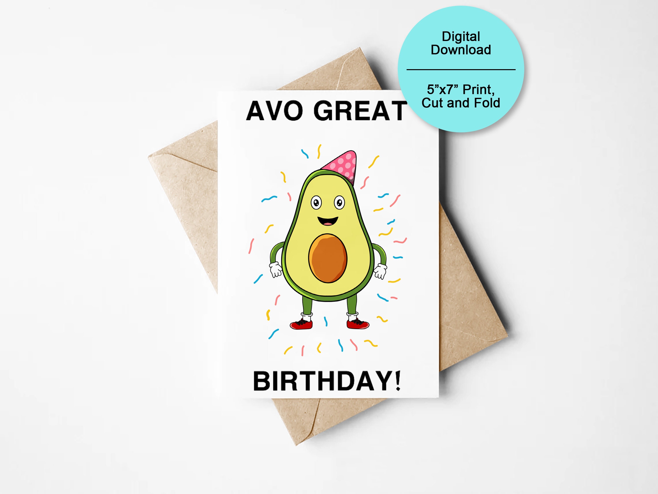 Printable Birthday Card Avo Great Birthday Birthday Card - Etsy