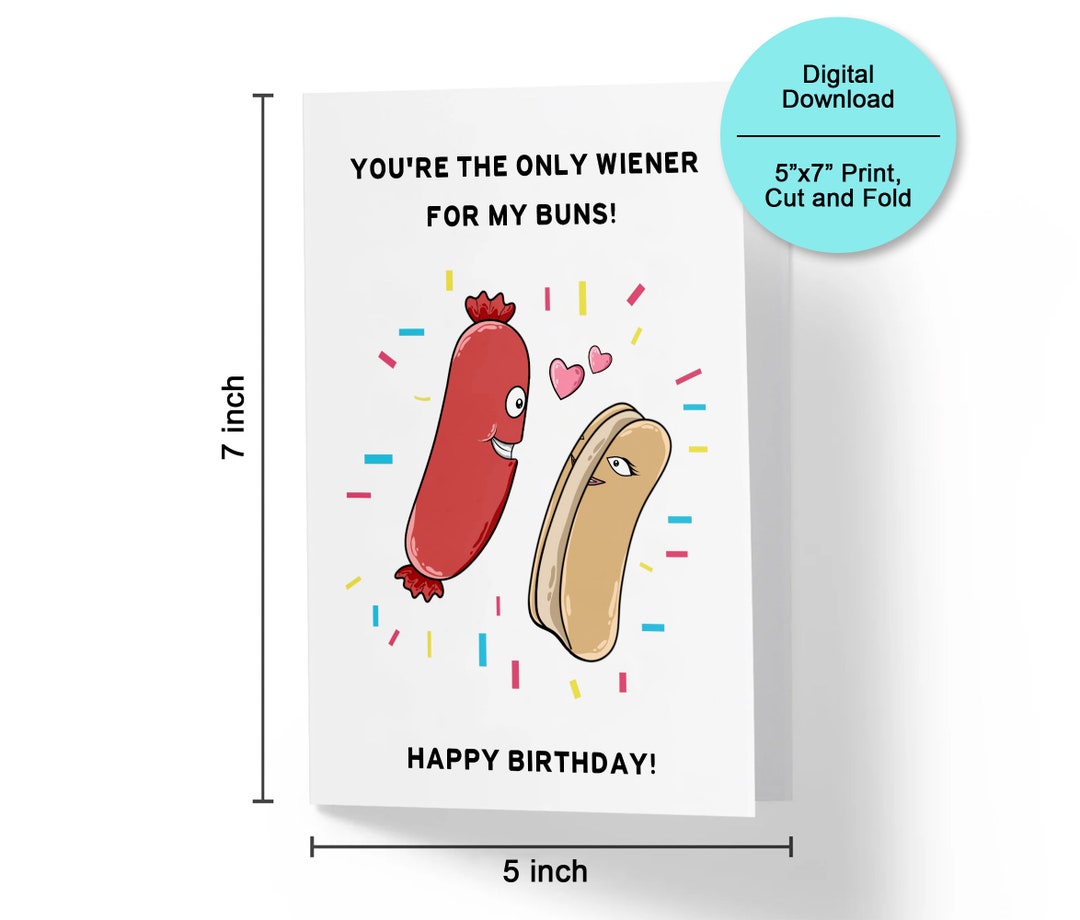 Printable Birthday Cards, Funny Pun Birthday Card, Printable Greeting ...