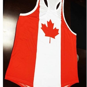 Débardeur de sport pour homme, Drapeau du Canada, Débardeur drapeau stringer pour homme, Débardeur de sport pour homme, Débardeur de sport drapeau canadien, Débardeur de fitness, Musculation, Débardeur de levage image 2