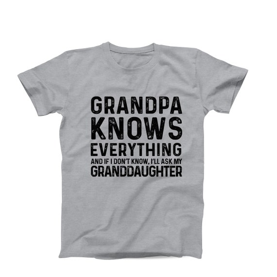 Mens Granddad Knows Everything Funny Granddad Christmas Gifts T-Shirt Mens Granddad Knows Everything Funny Granddad Christmas Gifts T-Shirt