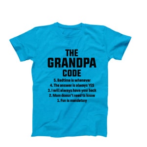 The Grandpa Code Shirt, Funny Grandpa T-Shirt, Cool Grandpa Tee, Best Grandpa Ever Gift, Grandfather Gift,  Birthday Gift From Grandkids