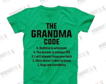Funny 'The Grandma Code' T-Shirt For Women - Casual Short Sleeve Cotton Tee, Red, X-Large - View #6