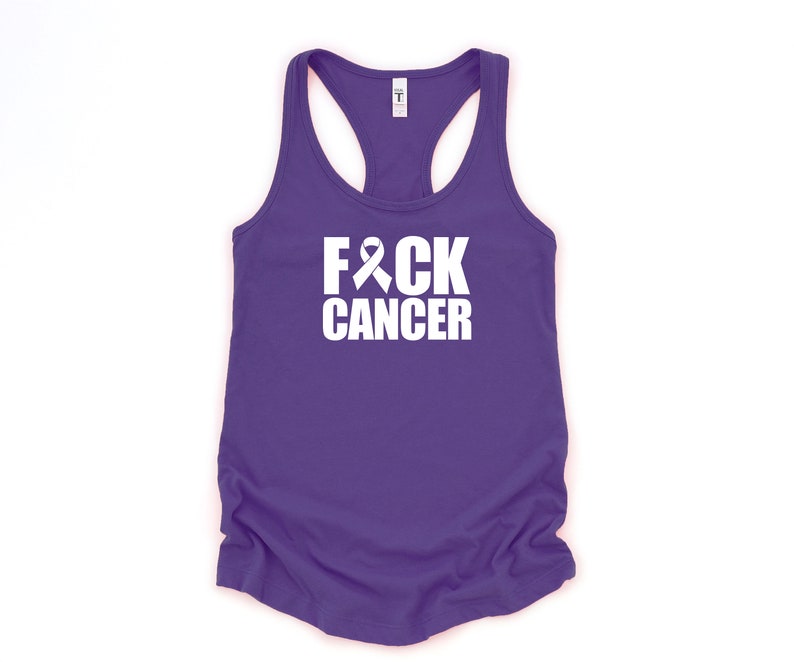 Fuck Cancer Women S Tank Cancer Awareness Cancer Tank Etsy