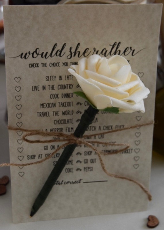 Disney Themed Bridal Shower Game And Pen Bundle Etsy