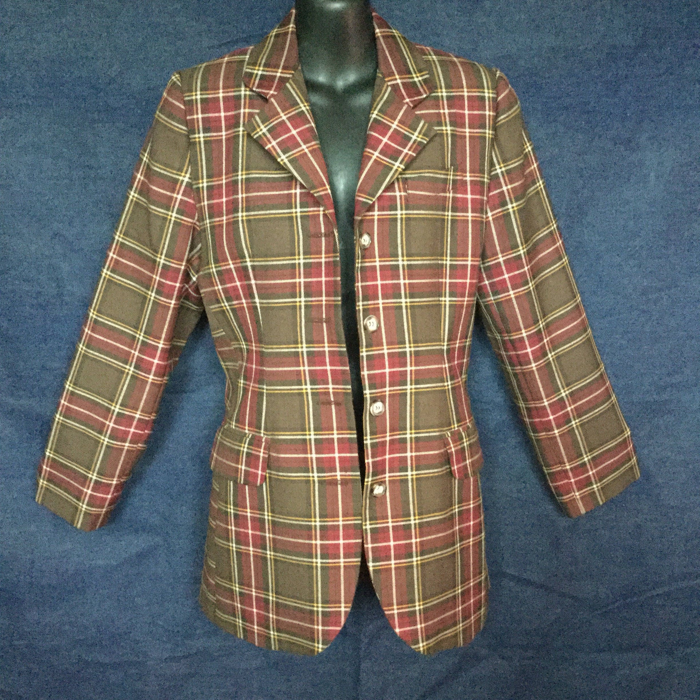 Brown Womens Check Vintage Jacket | Etsy