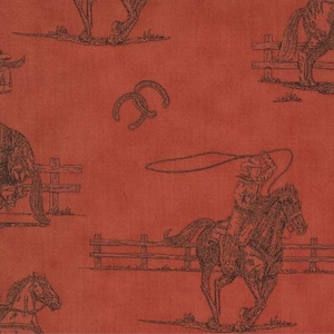 100% Cotton Fabric Moda Home on the Range red