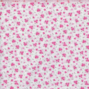 Quilting 100% Cotton Fabric By The Yard Wild Flower Pink