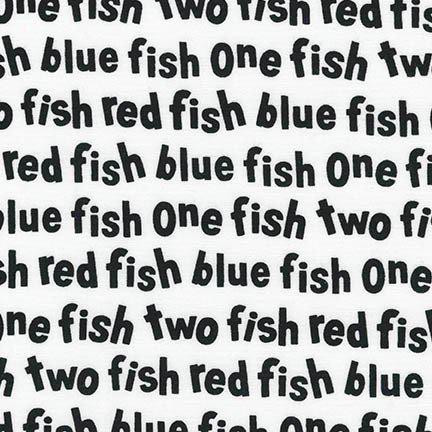 Dr. Seuss One Fish Two Fish Robert Kaufman Fabrics 100% Cotton