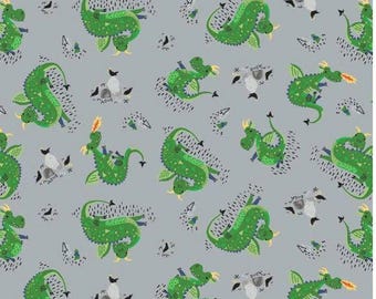 Quilting Fabric: Dragon Toss Pattern - Soft 100% Cotton