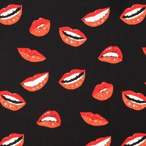 100% Cotton Fabric By The Yard Alexander Henry Girl Talk / Black