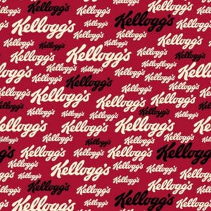 Kelloggs Logo 100% Cotton fabric Springs Creative
