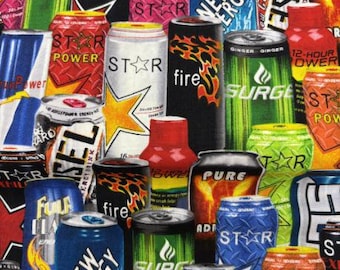 Tela Kanvas Studios Energy Drink para acolchado, 100 % algodón