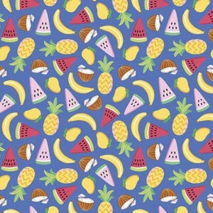 Rainbow Fruit Fabric: Colorful Cotton Print (Sold by the Yard)