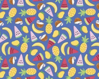 Rainbow Fruit Fabric: Colorful Cotton Print (Sold by the Yard)
