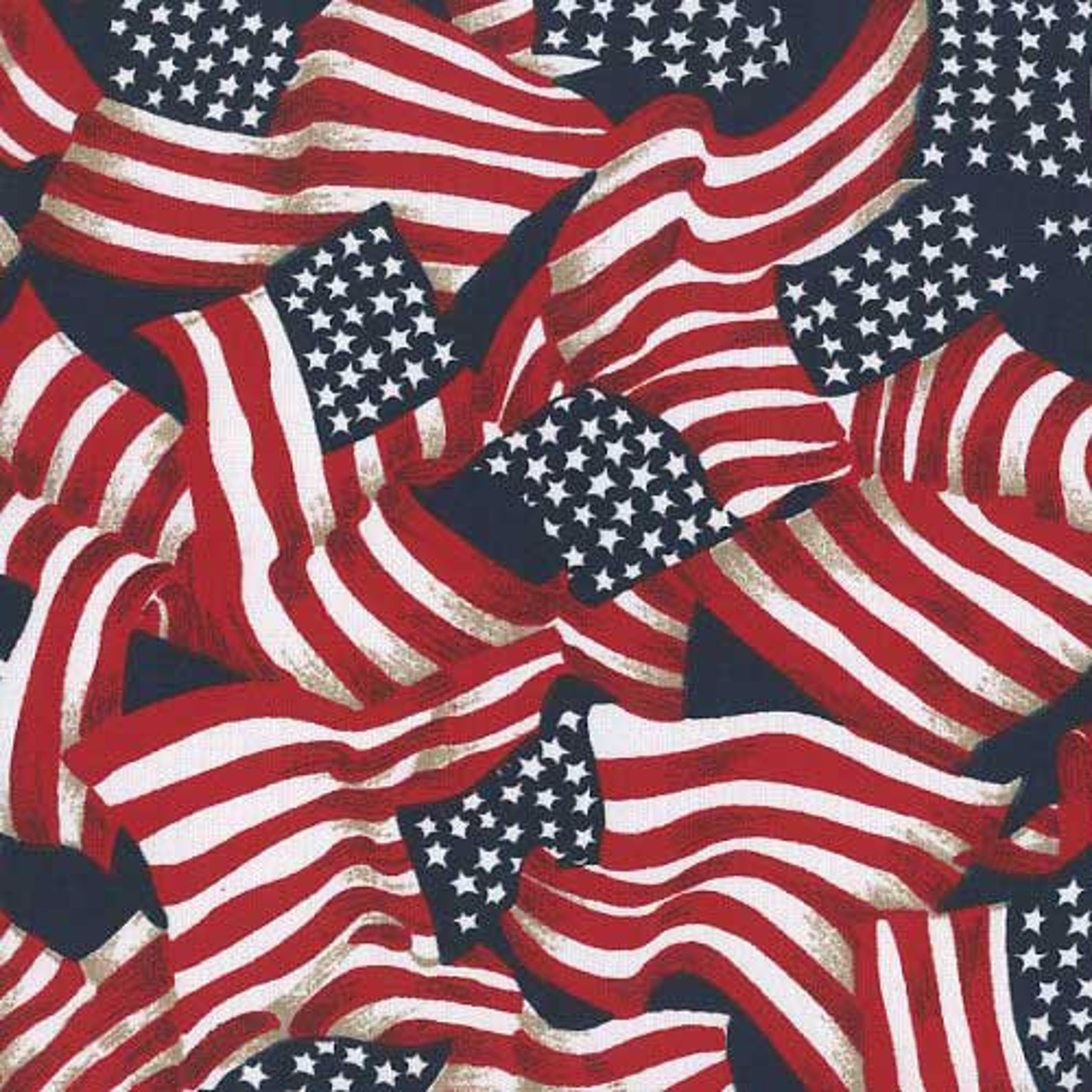 Quilting 100 Cotton Patriotic USA Flag Fabric By The Yard Etsy