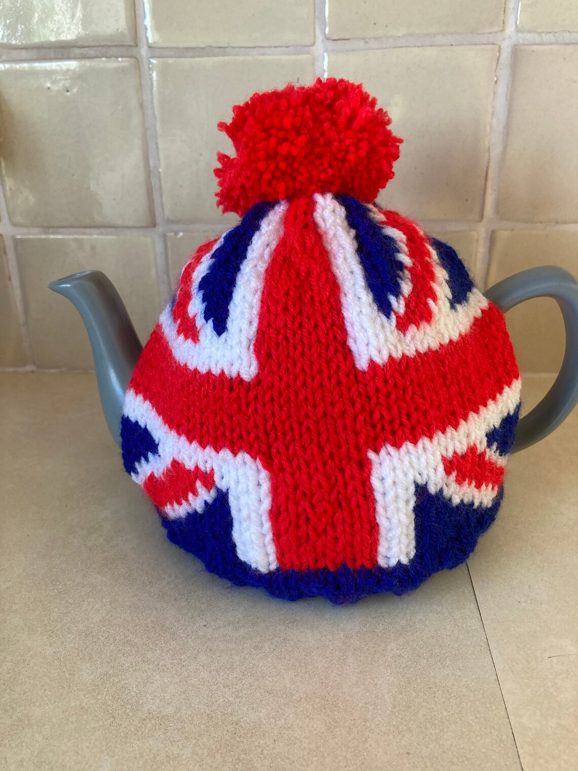 Handmade Hand Knitted Union Jack Tea Cosy for 6 Cup Pot Etsy